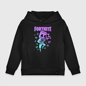 Детское худи Oversize хлопок с принтом FORTNITE MARSHMELLO в Тюмени, френч-терри — 70% хлопок, 30% полиэстер. Мягкий теплый начес внутри —100% хлопок | боковые карманы, эластичные манжеты и нижняя кромка, капюшон на магнитной кнопке | chapter 2 | fortnite | marshmello | диджей | игры | маршмэллоу | молоток | фортнайт