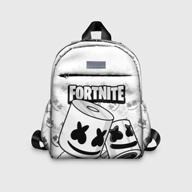 Детский рюкзак 3D с принтом FORTNITE MARSHMELLO в Тюмени, 100% полиэстер | лямки с регулируемой длиной, сверху петелька, чтобы рюкзак можно было повесить на вешалку. Основное отделение закрывается на молнию, как и внешний карман. Внутри дополнительный карман. По бокам два дополнительных кармашка | chapter 2 | fortnite | marshmello | диджей | игры | маршмэллоу | молоток | фортнайт