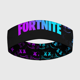 Повязка на голову 3D с принтом FORTNITE x MARSHMELLO в Тюмени,  |  | fnchap2 | fortnite | fortnite 2 | fortnite x | marshmello | маршмелло | фортнайт | фортнайт 2 | фортнайт глава 2