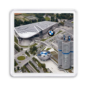 Магнит 55*55 с принтом BMW city в Тюмени, Пластик | Размер: 65*65 мм; Размер печати: 55*55 мм | bmw | buildings | city | germany | munich | prestige | бмв | германия | город | здания | мюнхен | престиж