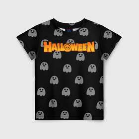 Детская футболка 3D с принтом BRAWL STARS HALLOWEEN в Тюмени, 100% гипоаллергенный полиэфир | прямой крой, круглый вырез горловины, длина до линии бедер, чуть спущенное плечо, ткань немного тянется | brawl stars | ghost | halloween | бравл | приведения | старс | хэллоуин