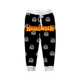 Детские брюки 3D с принтом BRAWL STARS HALLOWEEN в Тюмени, 100% полиэстер | манжеты по низу, эластичный пояс регулируется шнурком, по бокам два кармана без застежек, внутренняя часть кармана из мелкой сетки | brawl stars | ghost | halloween | бравл | приведения | старс | хэллоуин