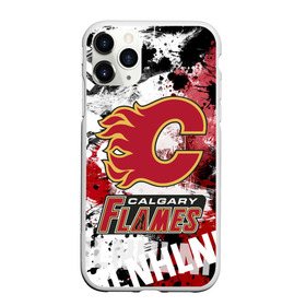 Чехол для iPhone 11 Pro матовый с принтом Калгари Флэймз в Тюмени, Силикон |  | calgary | calgary flames | flames | hockey | nhl | калгари | калгари флэймз | нхл | спорт | флэймз | хоккей | шайба