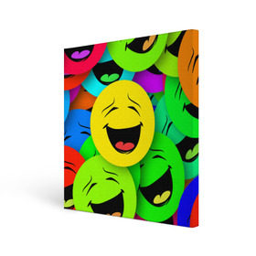 Холст квадратный с принтом Эмодзи смайлы в Тюмени, 100% ПВХ |  | emoji | настроение | позитив | смайлики | смайлы | стикеры | текстура смайл | улыбки | фон смайл | эмодзи