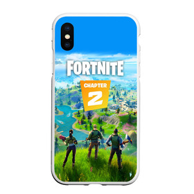 Чехол для iPhone XS Max матовый с принтом FORTNITE 2 ЧАСТЬ (2 СТОРОНЫ) в Тюмени, Силикон | Область печати: задняя сторона чехла, без боковых панелей | 1 сезон | 11 сезон | 2 часть | battle | chapter 2 | fort | fortnite | fortnite 2 | royale | season 11 | битва | королевская | форт | фортнайт