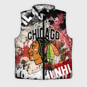 Мужской жилет утепленный 3D с принтом Chicago Blackhawks в Тюмени,  |  | blackhawks | chicago | chicago blackhawks | hockey | nhl | usa | блэкхокс | нхл | спорт | сша | хоккей | чикаго | чикаго блэкхокс | шайба