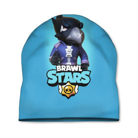 Шапка 3D с принтом Crow (Brawl Stars) в Тюмени, 100% полиэстер | универсальный размер, печать по всей поверхности изделия | brawl stars | crow | game | leon | бравл | бравл стар | бравл старс | ворон | ворона | детская | детям | игра | компьютерная игра | кров | леон | персонаж | развлечение