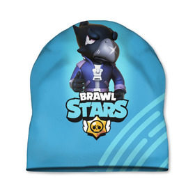 Шапка 3D с принтом Crow (Brawl Stars) в Тюмени, 100% полиэстер | универсальный размер, печать по всей поверхности изделия | brawl stars | crow | game | leon | бравл | бравл стар | бравл старс | ворон | ворона | детская | детям | игра | компьютерная игра | кров | леон | персонаж | развлечение