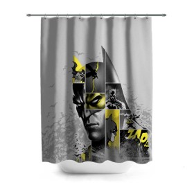 Штора 3D для ванной с принтом Batman 80th Anniversary в Тюмени, 100% полиэстер | плотность материала — 100 г/м2. Стандартный размер — 146 см х 180 см. По верхнему краю — пластиковые люверсы для креплений. В комплекте 10 пластиковых колец | 80 | 80th | anniversary | bat man | batman | batman comics | caped crusader | dark knight | shtatbat | бетмен | брюс уэйн | бэт мен | бэтмен | тёмный рыцарь