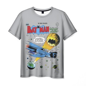 Мужская футболка 3D с принтом Batman Comics в Тюмени, 100% полиэфир | прямой крой, круглый вырез горловины, длина до линии бедер | 80 | 80th | anniversary | bat man | batman | batman comics | caped crusader | dark knight | shtatbat | бетмен | брюс уэйн | бэт мен | бэтмен | тёмный рыцарь