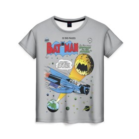 Женская футболка 3D с принтом Batman Comics в Тюмени, 100% полиэфир ( синтетическое хлопкоподобное полотно) | прямой крой, круглый вырез горловины, длина до линии бедер | 80 | 80th | anniversary | bat man | batman | batman comics | caped crusader | dark knight | shtatbat | бетмен | брюс уэйн | бэт мен | бэтмен | тёмный рыцарь