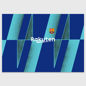 Поздравительная открытка с принтом Barcelona PreMatch kit в Тюмени, 100% бумага | плотность бумаги 280 г/м2, матовая, на обратной стороне линовка и место для марки
 | barcelona | champions | laliga | league | messi | spain | барселона | испания | лига | месси | чемпионов