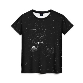Женская футболка 3D с принтом Star map Rick and Morty в Тюмени, 100% полиэфир ( синтетическое хлопкоподобное полотно) | прямой крой, круглый вырез горловины, длина до линии бедер | dsgnosadchaya | rick  morty | star | vdosadir | джастин ройланд | дэн хармон | звезды | космос | миссикс | плюмбус | рик и морти