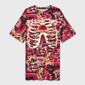 Платье-футболка 3D с принтом Anatomy Park в Тюмени,  |  | anatomy park | dsgnosadchaya | rick  morty | vdosadir | джастин ройланд | дэн хармон | миссикс | плюмбус | рик и морти