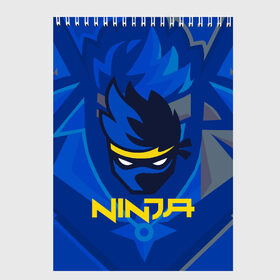 Скетчбук с принтом FORTNITE NINJA в Тюмени, 100% бумага
 | 48 листов, плотность листов — 100 г/м2, плотность картонной обложки — 250 г/м2. Листы скреплены сверху удобной пружинной спиралью | fnchap2 | fortnite | fortnite 2 | fortnite x | marshmello | ninja | ninja hyper streamer | ninja streamer | streamer | tyler blevins | маршмелло | ниндзя | фортнайт | фортнайт 2 | фортнайт глава 2