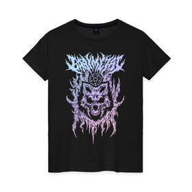 Женская футболка хлопок с принтом BABYMETAL в Тюмени, 100% хлопок | прямой крой, круглый вырез горловины, длина до линии бедер, слегка спущенное плечо | babymetal | moametal | su metal | yuimetal | бэбимэтал | группы | каваий метал | метал | музыка