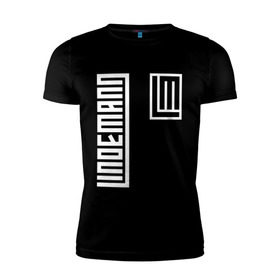 Мужская футболка премиум с принтом LINDEMANN в Тюмени, 92% хлопок, 8% лайкра | приталенный силуэт, круглый вырез ворота, длина до линии бедра, короткий рукав | lindeman | lindemann | logo | music | pain | rammstein | rock | rumstein | till | группа | линдеман | линдеманн | лого | логотип | метал | музыка | пэйн | раммштайн | рамштаин | рамштайн | рок | символ | тилль