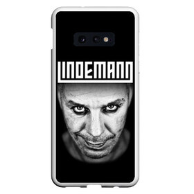 Чехол для Samsung S10E с принтом LINDEMANN в Тюмени, Силикон | Область печати: задняя сторона чехла, без боковых панелей | lindeman | lindemann | logo | music | pain | rammstein | rock | rumstein | till | группа | линдеман | линдеманн | лого | логотип | метал | музыка | пэйн | раммштайн | рамштаин | рамштайн | рок | символ | тилль