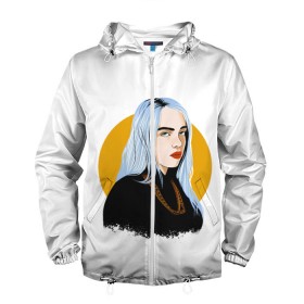 Мужская ветровка 3D с принтом Billie Eilish в Тюмени, 100% полиэстер | подол и капюшон оформлены резинкой с фиксаторами, два кармана без застежек по бокам, один потайной карман на груди | bad | billie | boy | boys | eilish | girl | girls | music | pop | rap | sad | trend | билли | грустно | девочка | девочки | девушка | мальчик | музыка | поп | рэп | тренд | эйлиш