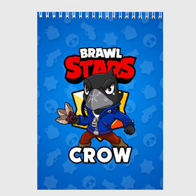 Скетчбук с принтом BRAWL STARS CROW в Тюмени, 100% бумага
 | 48 листов, плотность листов — 100 г/м2, плотность картонной обложки — 250 г/м2. Листы скреплены сверху удобной пружинной спиралью | brawl stars | brawl stars crow | brawler | crow | бравл старз | бравлер | ворон