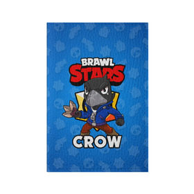 Обложка для паспорта матовая кожа с принтом BRAWL STARS CROW в Тюмени, натуральная матовая кожа | размер 19,3 х 13,7 см; прозрачные пластиковые крепления | brawl stars | brawl stars crow | brawler | crow | бравл старз | бравлер | ворон