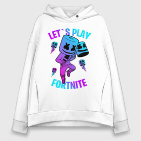 Женское худи Oversize хлопок с принтом FORTNITE x MARSHMELLO в Тюмени, френч-терри — 70% хлопок, 30% полиэстер. Мягкий теплый начес внутри —100% хлопок | боковые карманы, эластичные манжеты и нижняя кромка, капюшон на магнитной кнопке | fortnite | fortnite 2 | fortnite x | marshmello | ninja | ninja hyper streamer | ninja streamer | streamer | tyler blevins | маршмелло | ниндзя | фортнайт | фортнайт 2 | фортнайт глава 2