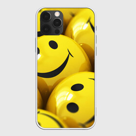 Чехол для iPhone 12 Pro Max с принтом YELLOW SMILE в Тюмени, Силикон |  | emoji | настроение | позитив | смайлики | смайлы | стикеры | текстура смайл | улыбки | фон смайл | эмодзи