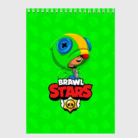 Скетчбук с принтом BRAWL STARS LEON в Тюмени, 100% бумага
 | 48 листов, плотность листов — 100 г/м2, плотность картонной обложки — 250 г/м2. Листы скреплены сверху удобной пружинной спиралью | brawl stars | bull | colt | crow | leon | stars | берли | бо | брок | ворон | джесси | динамайк | дэррил | кольт | леон | мортис | нита | пайпер | пенни | поко | пэм | рикошет | спайк | фрэнк | шелли | эль примо