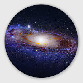 Коврик для мышки круглый с принтом ГАЛАКТИКА в Тюмени, резина и полиэстер | круглая форма, изображение наносится на всю лицевую часть | galaxy | nebula | space | star | абстракция | вселенная | галактика | звезда | звезды | космический | планеты