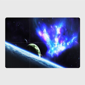 Магнитный плакат 3Х2 с принтом ЗЕМЛЯ в Тюмени, Полимерный материал с магнитным слоем | 6 деталей размером 9*9 см | galaxy | nebula | space | star | абстракция | вселенная | галактика | звезда | звезды | космический | планеты