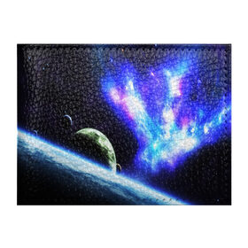 Обложка для студенческого билета с принтом ЗЕМЛЯ в Тюмени, натуральная кожа | Размер: 11*8 см; Печать на всей внешней стороне | galaxy | nebula | space | star | абстракция | вселенная | галактика | звезда | звезды | космический | планеты
