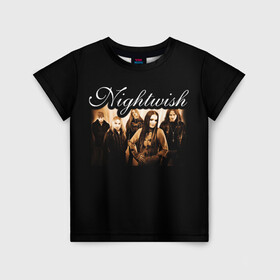 Детская футболка 3D с принтом Nightwish в Тюмени, 100% гипоаллергенный полиэфир | прямой крой, круглый вырез горловины, длина до линии бедер, чуть спущенное плечо, ткань немного тянется | metal | nightwish | symphonic metal | tarja | tarja turunen | turunen | метал | найтвиш | симфоник метал | тарья | турунен