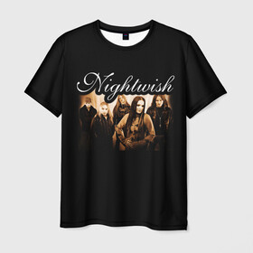 Мужская футболка 3D с принтом Nightwish в Тюмени, 100% полиэфир | прямой крой, круглый вырез горловины, длина до линии бедер | Тематика изображения на принте: metal | nightwish | symphonic metal | tarja | tarja turunen | turunen | метал | найтвиш | симфоник метал | тарья | турунен