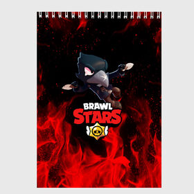 Скетчбук с принтом BRAWL STARS CROW в Тюмени, 100% бумага
 | 48 листов, плотность листов — 100 г/м2, плотность картонной обложки — 250 г/м2. Листы скреплены сверху удобной пружинной спиралью | brawl stars | bull | colt | crow | leon | stars | берли | бо | брок | ворон | джесси | динамайк | дэррил | кольт | леон | мортис | нита | пайпер | пенни | поко | пэм | рикошет | спайк | фрэнк | шелли | эль примо