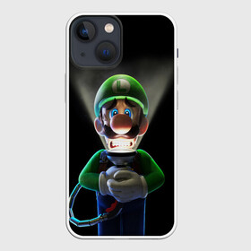 Чехол для iPhone 13 mini с принтом Luigis Mansion в Тюмени,  |  | game | luigis mansion | mario | nintendo | видеоигра | игра | луиджи | марио | привидение | призрак