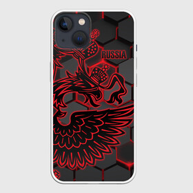 Чехол для iPhone 13 с принтом RUSSIA Lifestyle в Тюмени,  |  | aesthetic | collection | fashion | hybrid | original | pro | review | russia | sports | герб | орнамент | россия | рф | спорт | униформа | форма