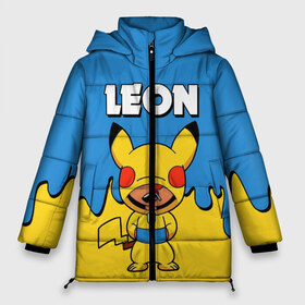 Женская зимняя куртка 3D с принтом Brawl Stars Leon Pikachu в Тюмени, верх — 100% полиэстер; подкладка — 100% полиэстер; утеплитель — 100% полиэстер | длина ниже бедра, силуэт Оверсайз. Есть воротник-стойка, отстегивающийся капюшон и ветрозащитная планка. 

Боковые карманы с листочкой на кнопках и внутренний карман на молнии | brawl stars | brawl stars crow | brawl stars crow phoenix | brawl stars leon | brawl stars leon shark | brawl stars robot spike | brawl stars spike | бравл старс