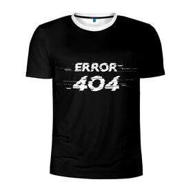 Мужская футболка 3D спортивная с принтом Error 404 в Тюмени, 100% полиэстер с улучшенными характеристиками | приталенный силуэт, круглая горловина, широкие плечи, сужается к линии бедра | 404 | error | error 404 | glitch | soul not found | windows | глитч | глич | код | компьютер | компьютеры | надпись | ошибка | ошибка 404 | прикольная | прикольные | сбой