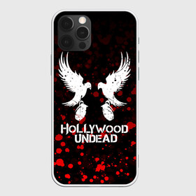 Чехол для iPhone 12 Pro с принтом HOLLYWOOD UNDEAD в Тюмени, силикон | область печати: задняя сторона чехла, без боковых панелей | deuce | hollywood undead | hu | j dog | shady jeff | голливуд | голливудская нежить | даниэль мурильо | джордан террелл | джордж артур рейган | дилан альварес | мэттью сент клер | нежить