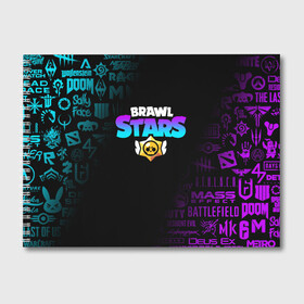 Альбом для рисования с принтом BRAWL STARS в Тюмени, 100% бумага
 | матовая бумага, плотность 200 мг. | brawl stars | bull | colt | crow | leon | stars | берли | бо | брок | ворон | джесси | динамайк | дэррил | кольт | леон | мортис | нита | пайпер | пенни | поко | пэм | рикошет | спайк | фрэнк | шелли | эль примо