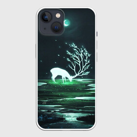Чехол для iPhone 13 с принтом ОЛЕНЬ в Тюмени,  |  | star | stars | texture | вечер | вечерние иллюстрации | звезда | звезды | ночной пейзаж | ночные | ночь | природа | прогулки | текстуры
