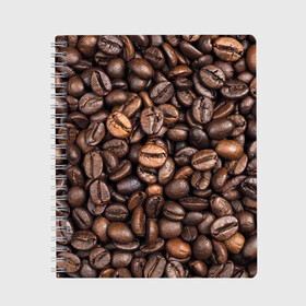 Тетрадь с принтом Coffee в Тюмени, 100% бумага | 48 листов, плотность листов — 60 г/м2, плотность картонной обложки — 250 г/м2. Листы скреплены сбоку удобной пружинной спиралью. Уголки страниц и обложки скругленные. Цвет линий — светло-серый
 | cofe | coffe | coffee | кофе | кофеин