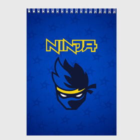 Скетчбук с принтом FORTNITE NINJA в Тюмени, 100% бумага
 | 48 листов, плотность листов — 100 г/м2, плотность картонной обложки — 250 г/м2. Листы скреплены сверху удобной пружинной спиралью | fnchap2 | fortnite | fortnite 2 | fortnite x | marshmello | ninja | ninja hyper streamer | ninja streamer | streamer | tyler blevins | маршмелло | ниндзя | фортнайт | фортнайт 2 | фортнайт глава 2