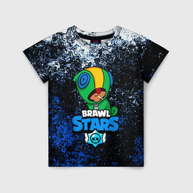 Детская футболка 3D с принтом BRAWL STARS LEON в Тюмени, 100% гипоаллергенный полиэфир | прямой крой, круглый вырез горловины, длина до линии бедер, чуть спущенное плечо, ткань немного тянется | android | brawl stars | games | leon | mobile | stars | игры | леон | мобильные игры