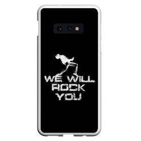 Чехол для Samsung S10E с принтом Queen We Will Rock You в Тюмени, Силикон | Область печати: задняя сторона чехла, без боковых панелей | bohemian | brian | freddie | may | mercury | queen | rhapsody | roger | taylor | богемная | богемская | брайан | джон | королева | меркьюри | мэй | рапсодия | роджер | тейлор | фредди