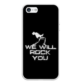 Чехол для iPhone 5/5S матовый с принтом Queen We Will Rock You в Тюмени, Силикон | Область печати: задняя сторона чехла, без боковых панелей | bohemian | brian | freddie | may | mercury | queen | rhapsody | roger | taylor | богемная | богемская | брайан | джон | королева | меркьюри | мэй | рапсодия | роджер | тейлор | фредди