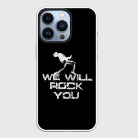 Чехол для iPhone 13 Pro с принтом Queen. We Will Rock You в Тюмени,  |  | Тематика изображения на принте: bohemian | brian | freddie | may | mercury | queen | rhapsody | roger | taylor | богемная | богемская | брайан | джон | королева | меркьюри | мэй | рапсодия | роджер | тейлор | фредди