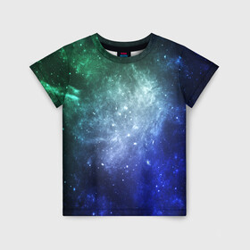Детская футболка 3D с принтом ЗВЁЗДНОЕ НЕБО в Тюмени, 100% гипоаллергенный полиэфир | прямой крой, круглый вырез горловины, длина до линии бедер, чуть спущенное плечо, ткань немного тянется | galaxy | nasa | nebula | space | star | абстракция | вселенная | галактика | звезда | звезды | космический | наса | огонь | планеты