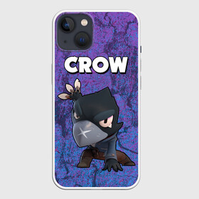 Чехол для iPhone 13 с принтом BRAWL STARS CROW в Тюмени,  |  | brawl stars | brawl stars crow | brawl stars crow phoenix | brawl stars leon | brawl stars leon shark | brawl stars robot spike | brawl stars spike | бравл старс