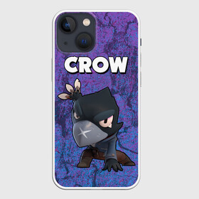 Чехол для iPhone 13 mini с принтом BRAWL STARS CROW в Тюмени,  |  | brawl stars | brawl stars crow | brawl stars crow phoenix | brawl stars leon | brawl stars leon shark | brawl stars robot spike | brawl stars spike | бравл старс